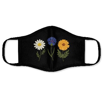 Discover Wildflower Trio Daisy Cornflower Marigold Face Masks