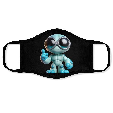 Discover Blue Alien Robot with Goggles Face Masks