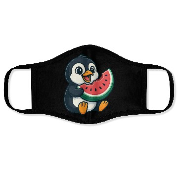 Discover Penguin with Watermelon Summer Fruit Face Masks