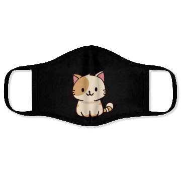 Discover Cute Kawaii Meow Cat – Minimal Cartoon Face Masks