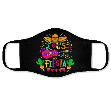 Discover Let's Fiesta Cinco De Mayo Mexican Party Guitar Lo Face Masks