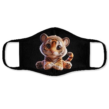 Discover Charming Baby Tiger Art Face Masks