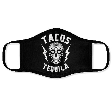 Discover Tacos Tequila & Skull Vibes Face Masks