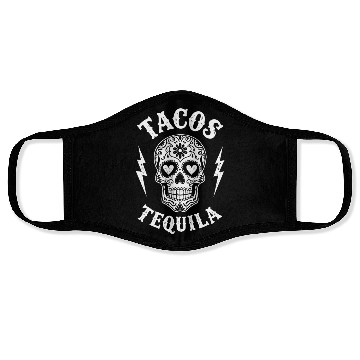 Discover Tacos Tequila & Skull Vibes Face Masks