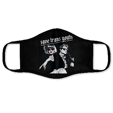 Discover Save trans youth classic vintage Face Masks