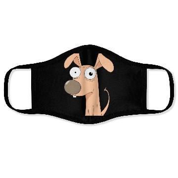Discover Goofy Cartoon Dog with Bulging Eyes Face Masks