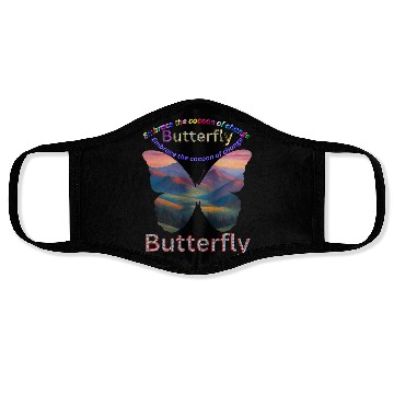 Discover "Vibrant Butterfly 'Embrace Change' Face Masks