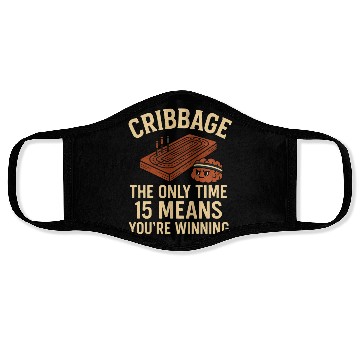 Discover Cribbage Obsession Joke For Competitive Card Playe Face Masks