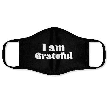 Discover I Am Grateful Affirmation Quote Merch Face Masks