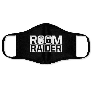 Discover Escape Room Room Raider Face Masks