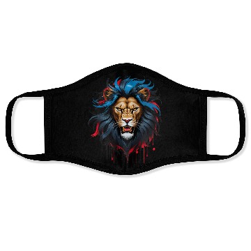 Discover Fierce Fantasy Lion – Stylized Majesty in Motion Face Masks