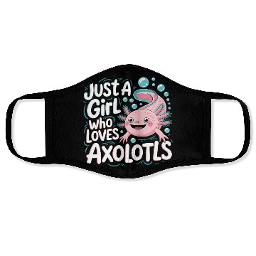 Discover Whimsical Axolotl Love Design Face Masks