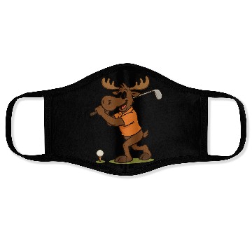 Discover Happy Moose Golf Face Masks