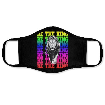 Discover Be The King Lion Rainbow Pride Empowerment Face Masks