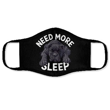 Discover Need More Sleep Lazy Dog Design for Dog Lovers Face Masks