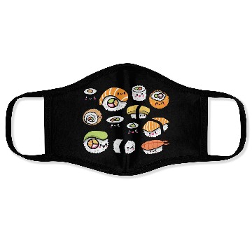 Discover Kawaii sushi Face Masks