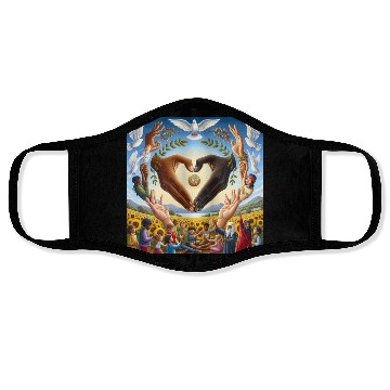 Discover Peace & Love Design Face Masks