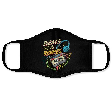 Discover Beats & Rhymes Graffiti Face Masks Hip-Hop Design