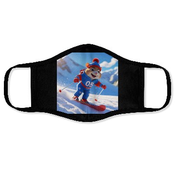 Discover Hamster climbing the mountains cute Face Masks