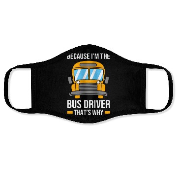 Discover School Bus Driver Funny School Bus Face Masks