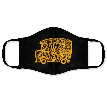 Discover School Bus Driver Funny Yellow Bus Face Masks