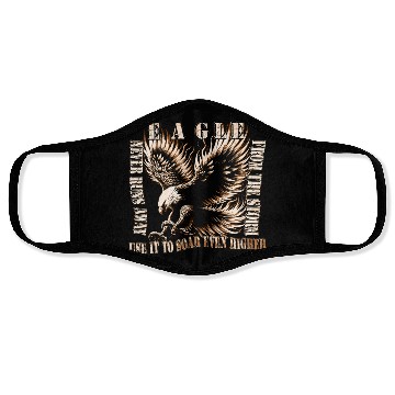 Discover The eagle in the storm Face Masks