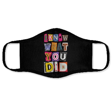 Discover Ransom Note Style Funny Graphic Face Masks