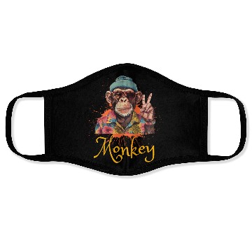 Discover Just a Cool Monkey Face Masks