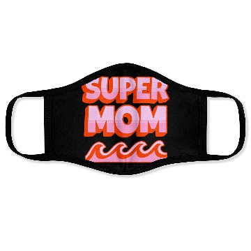 Discover Super Mom Retro Summer Design Face Masks