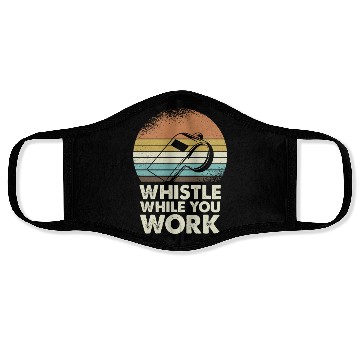 Discover Whistle While You Work Retro Vibes Face Masks