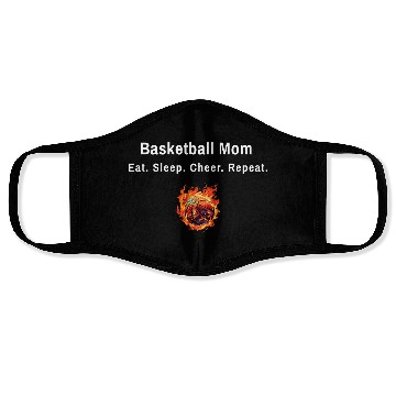 Discover basketball mom Face Masks, Eat, Sleep, Cheer, Repeat