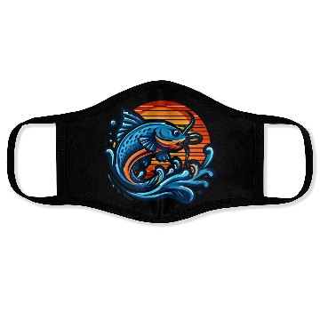 Discover Leaping Catfish Sunset Face Masks