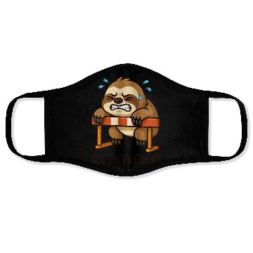 Discover Sloth hurdler quote get over it Face Masks