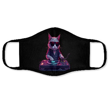 Discover Cosmic Cat DJ Face Masks