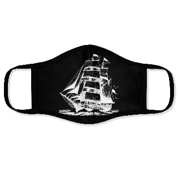 Discover The Sailing Ship Adventure Is Calling - Set Sail Face Masks