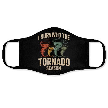 Discover I Survived The Tornado Season Meteorology Storm Face Masks