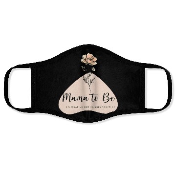 Discover Mama to Be flower line art for new mom Face Masks