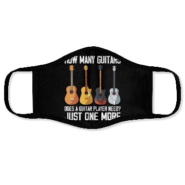 Discover How many guitares for guitarist guitar player Face Masks