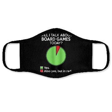 Discover Will i talk about board game today for board gamer Face Masks