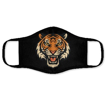 Discover tiger symbol Face Masks