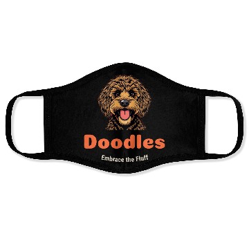 Discover Embrace The Fluff Doodles Dogs Labradoodle Golden Face Masks