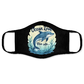 Discover Playful dolphins Face Masks