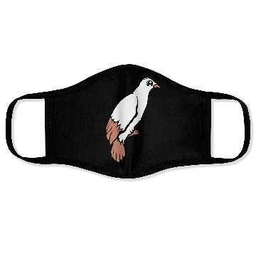 Discover Bird raven dove sitting cable hawk eagle birdie Face Masks