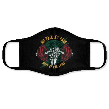Discover 1RSN - No pain no gain Face Masks