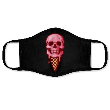 Discover ice-cream skull Face Masks