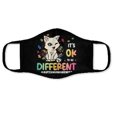 Discover Support Autistic Adults Kids Autism Different Cat Face Masks