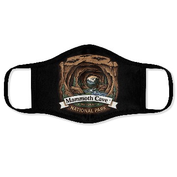 Discover Mammoth Cave National Park Kentucky USA Logo Face Masks