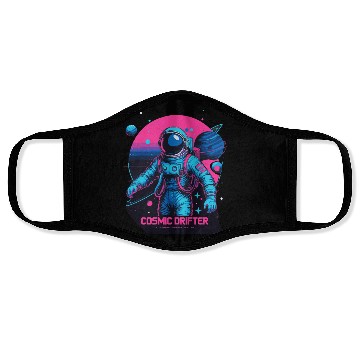 Discover Cosmic Drifter Synthwave Face Masks