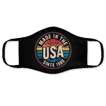 Discover Made in USA 1985 Face Masks | Retro Birthday Gift