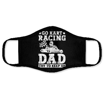 Discover Go Kart Racing Dad Face Masks